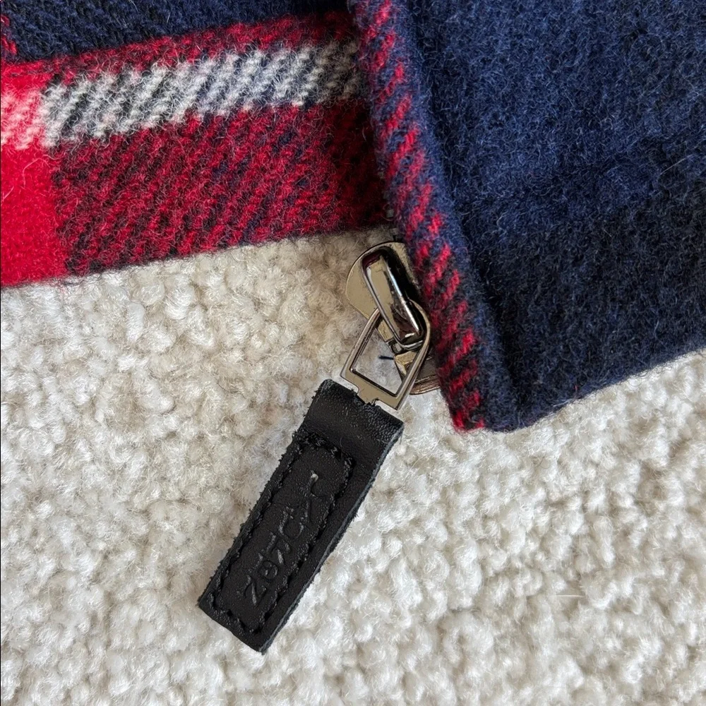 Ralph Lauren Navy & Red Plaid Zip-Front Jacket - Picture 4 of 12